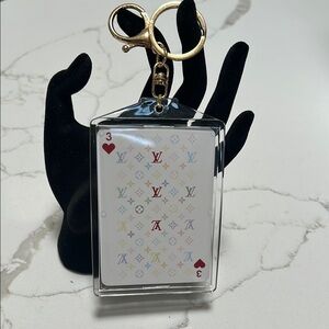 Louis Vuitton Murakami Multicolor Monogram Card Holder with Gold Keychain